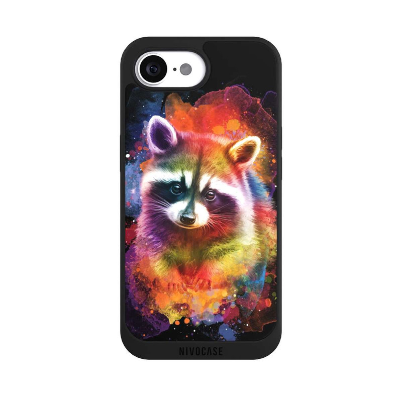 iPhone 16e NIVOpure Happy Racoon Black