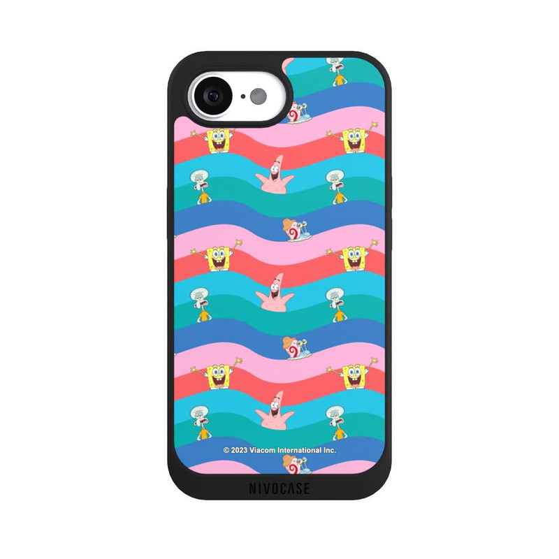 iPhone 16e NIVOpure Spongebob Friends Colorful Waves