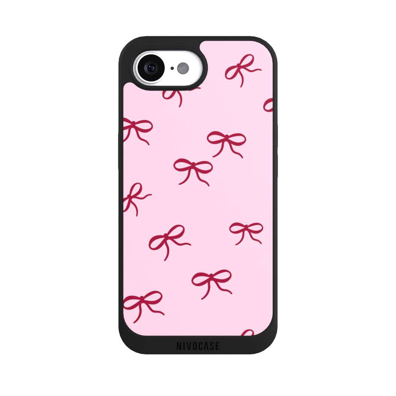 iPhone 16e NIVOpure Bows Red Pink Pattern