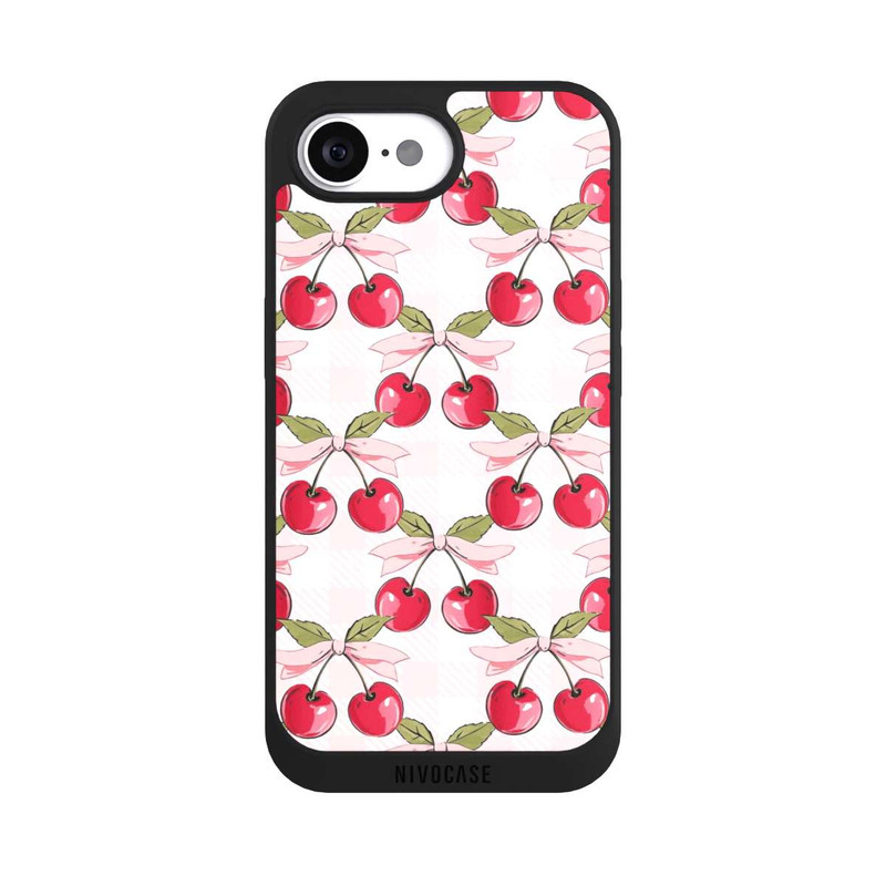 iPhone 16e NIVOpure Pink Cherry Pattern with AI