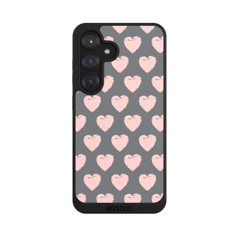 Galaxy S25 NIVOpure Heart Pattern Pink