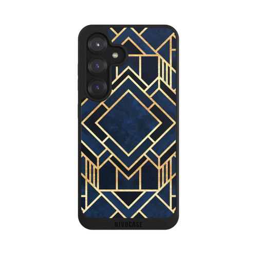 Samsung Galaxy S25 NIVOpure Art Deco Blue Gold Print