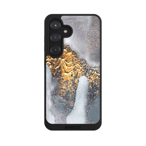 Samsung Galaxy S25 NIVOpure Concrete Gold Glitter Look
