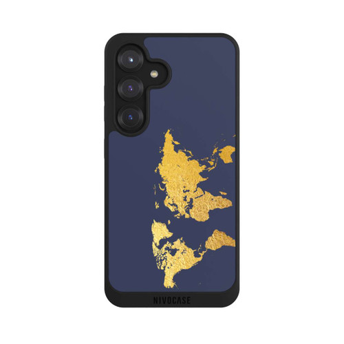 Samsung Galaxy S25 NIVOpure World Map Gold