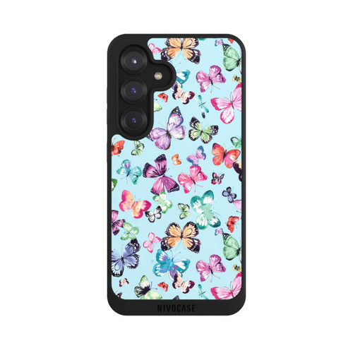 Samsung Galaxy S25 NIVOpure Butterflies Pink Orange Blue