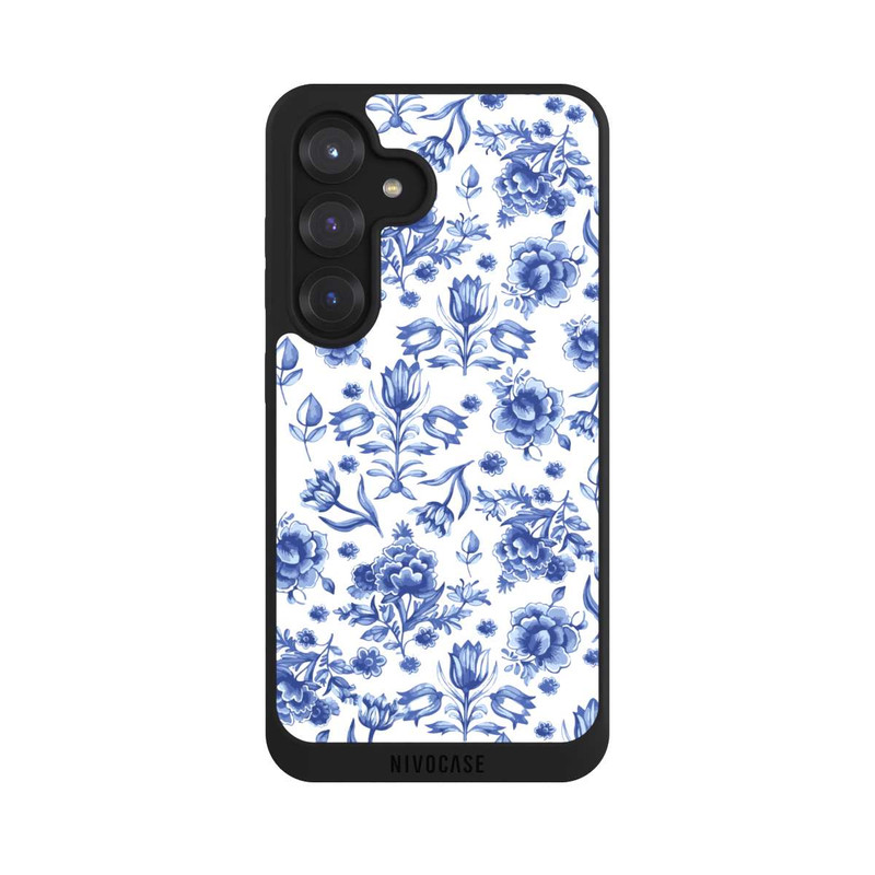 Galaxy S25 NIVOpure Blue Flower Pattern - Delft (NL)