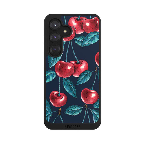 Samsung Galaxy S25 NIVOpure Cerises Motif foncé
