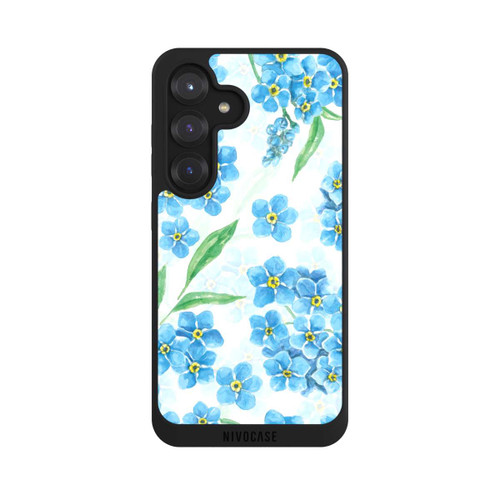 Samsung Galaxy S25 NIVOpure Motif myosotis blanc