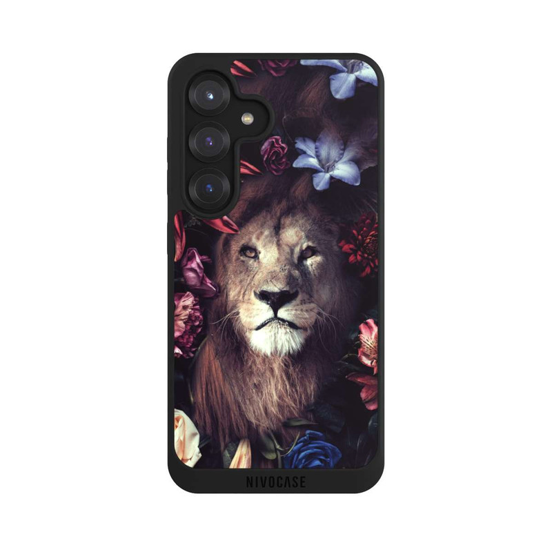 Galaxy S25 NIVOpure Lion & Fleurs Colorées