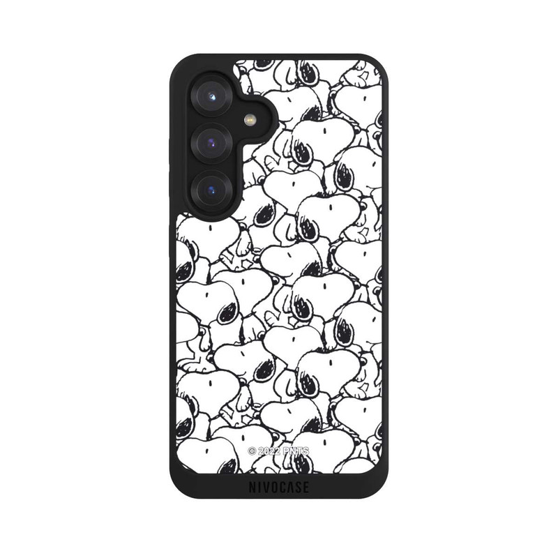 Galaxy S25 NIVOpure Snoopy Pattern Black And White