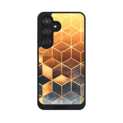 Samsung Galaxy S25 NIVOpure Golden Gradient Cubes