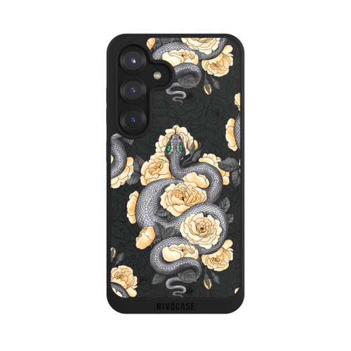 Samsung Galaxy S25 NIVOpure Serpent et fleur jaune