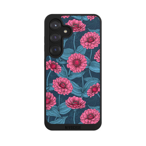 Samsung Galaxy S25 NIVOpure Flower Pattern Pink And Blue Illustration