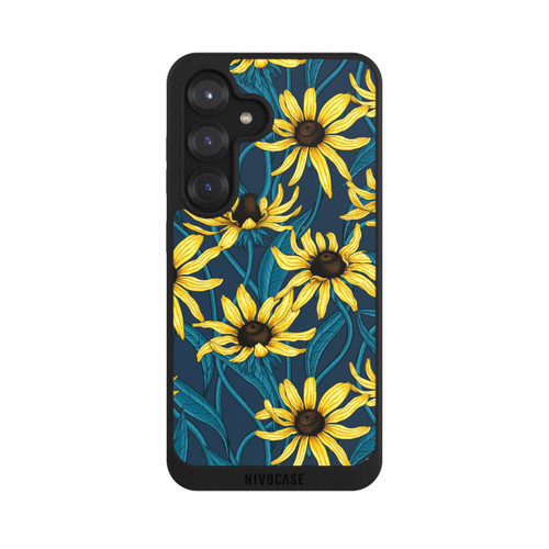 Samsung Galaxy S25 NIVOpure Sunflowers Pattern Dark Illustration
