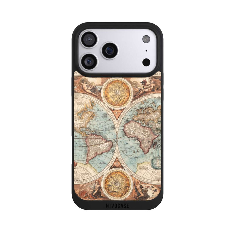 iPhone 17 Pro Max NIVOpure Carte du Monde Ancienne
