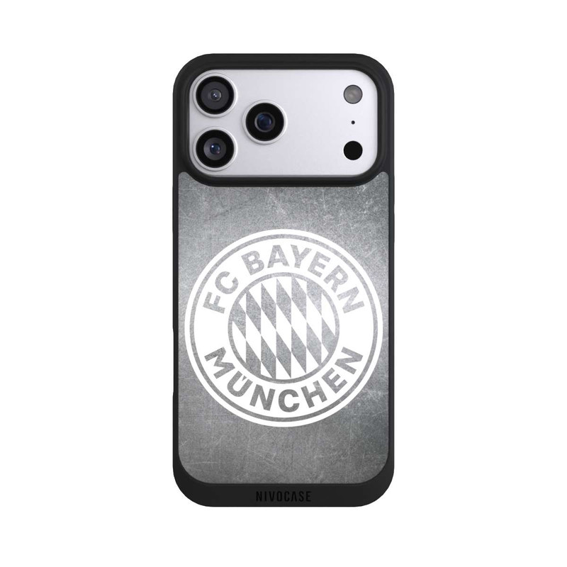 iPhone 17 Pro Max NIVOpure Classic FCB Logo Small - White on Metal Look