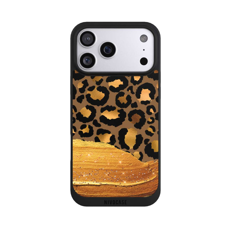 iPhone 17 Pro Max NIVOpure Dark Golden Leopard Glitterlook