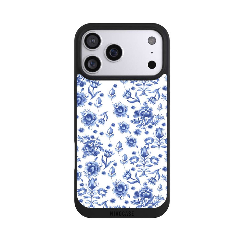 iPhone 17 Pro Max NIVOpure Blue Flower Pattern - Delft (NL)