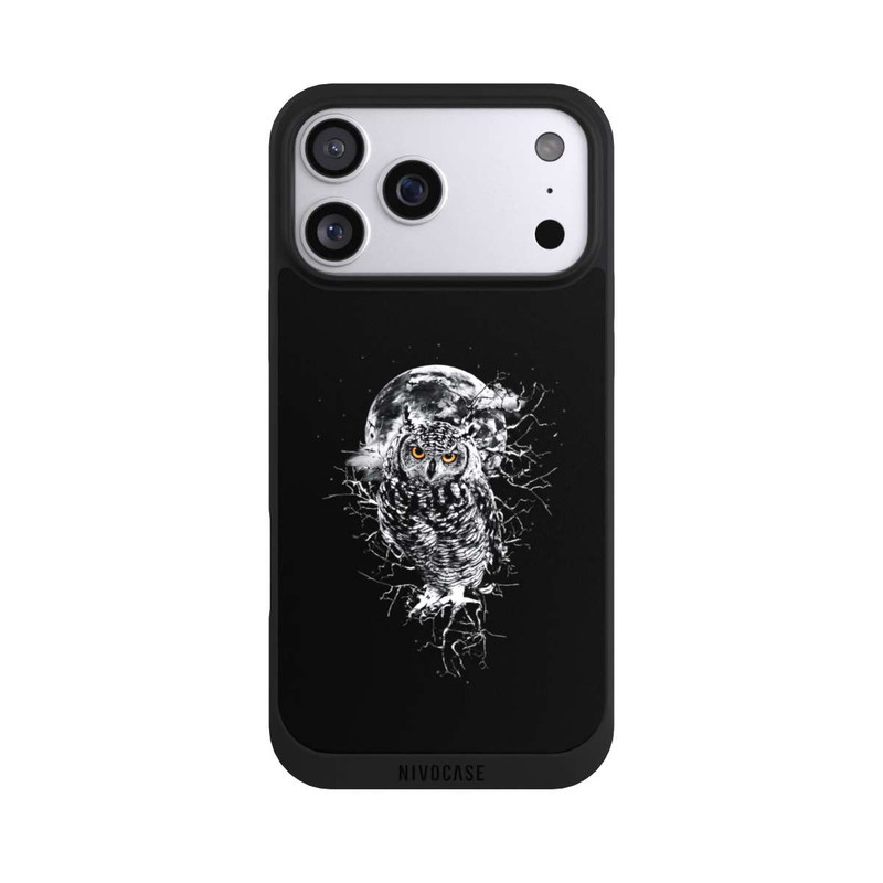 iPhone 17 Pro Max NIVOpure Owl in black/white
