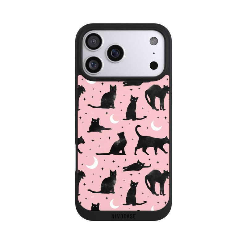 iPhone 17 Pro Max NIVOpure Cats And Moon On Pink
