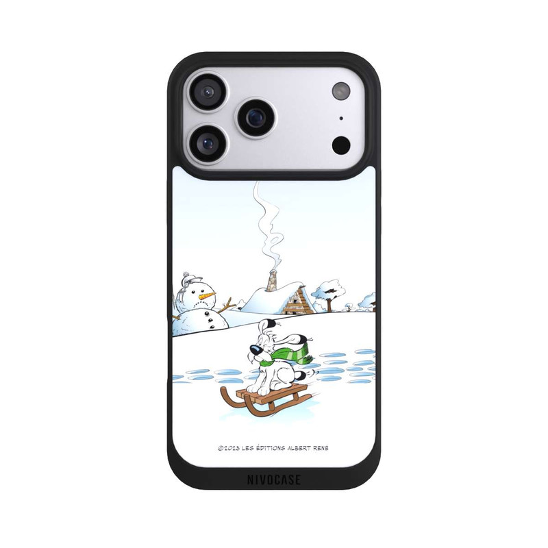 iPhone 17 Pro Max NIVOpure Idefix rides a sleigh