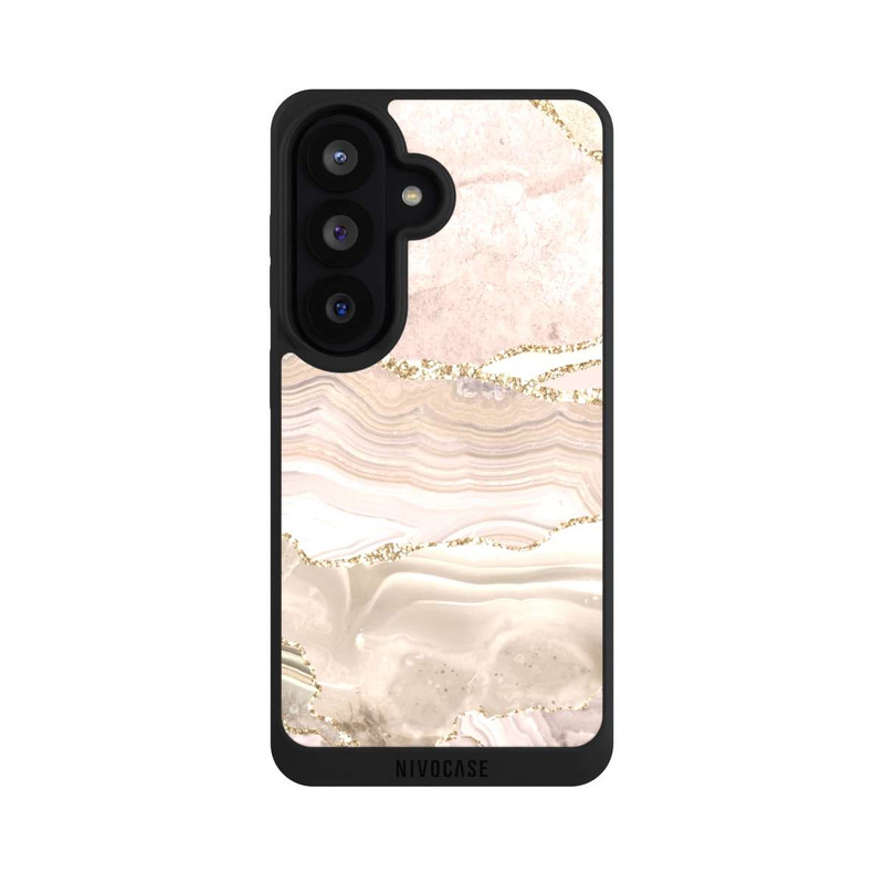 Galaxy S26 NIVOpure Rose Marble Dream Golden Stripes