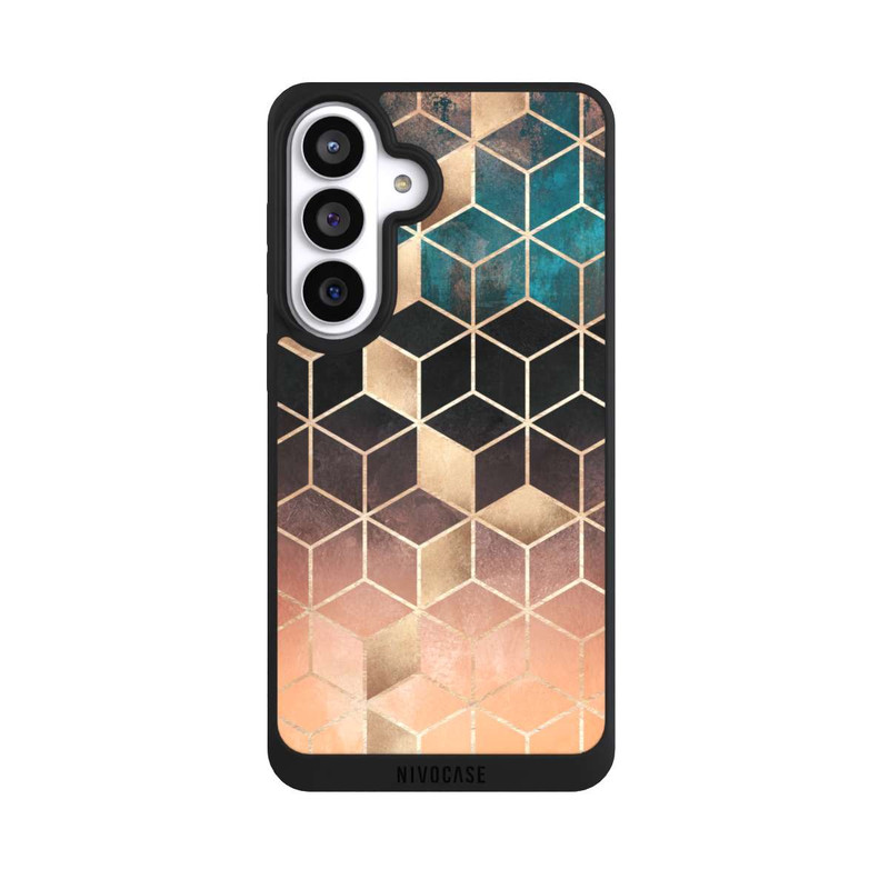 Galaxy S26+ NIVOpure Ombre Dream Cubes Gold Print