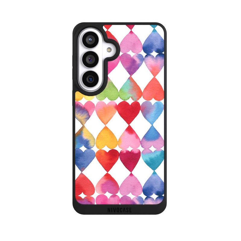 Galaxy S26+ NIVOpure Colorful Watercolor Hearts Pattern
