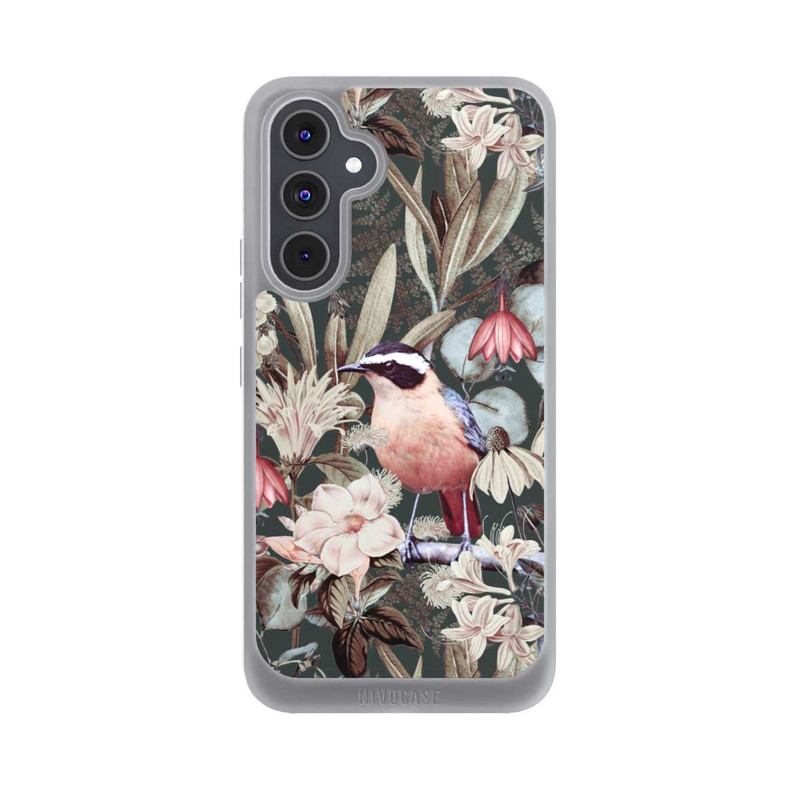 Galaxy A54 5G NIVOpure Orange Bird in Vintage Flower Pattern